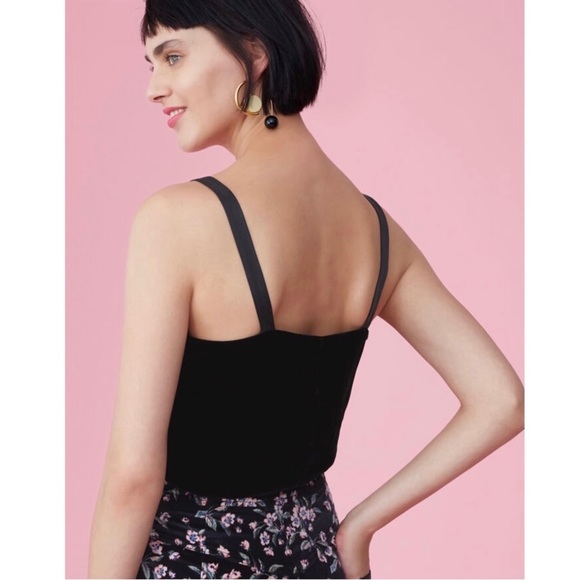 NEW REBECCA TAYLOR BLACK VELVET CAMISOLE TOP - Picture 7 of 9